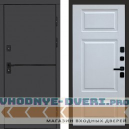 Дверь  Termo Door Тренд Графит Лион Белый софт